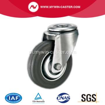 Przemysłowy kółko samonastawne z 3,5-calowym obrotowym nitem i szarym rdzeniem